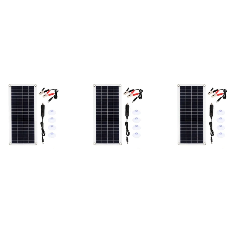 

HOT SALE 3X 15W Solar Panel 12-18V Solar Cell Solar Panel For Phone RV Car MP3 PAD Charger Outdoor Battery Supply B