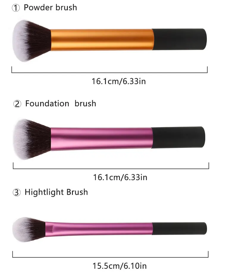 Description Picture 5 of item6pcs RT Pro Makeup Brushes Set Cosmetic Eyeshadow Powder Foundation Blush Lip Brush Pinceaux Maquillage Make Up Tools Dropship