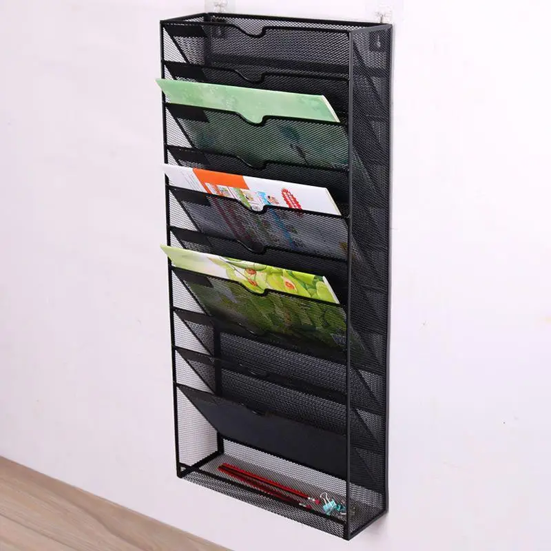 

Iron Art Grid 10 Grid Wall Hanging Shelf Wall Hanging Magazine And Newspaper Shelf A4 File Shelf Corner Storage Shelf Bookshelf