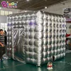 Custom-made Inflatable Silivering Photo Booth Inflatable  Silivering Square 2-Door-Tent For Wedding Decoration/Party 6