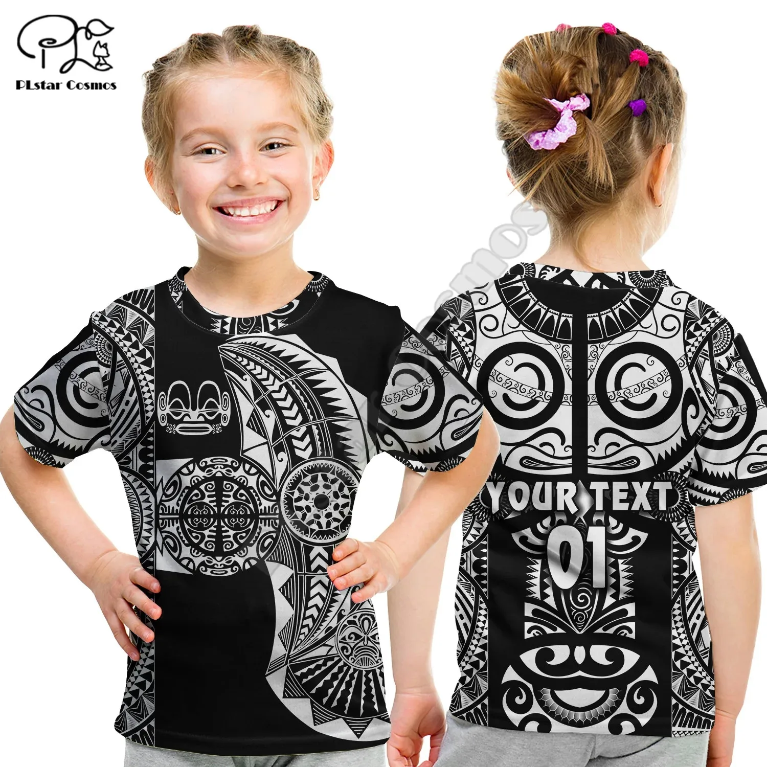

Custom Personalised Marquesas Islands T Shirt Kid Marquesan Tattoo Original Style 3D Printed T Shirts Summer Kids T-shirt