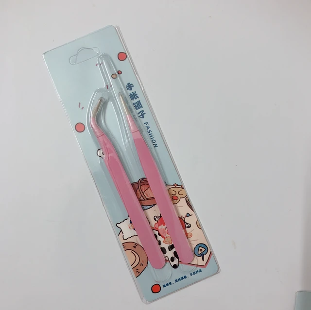 SKYSONIC BOBO Cute Tweezers Scrapbook Sticker Washi Tape Picking Multi-Tool Stationery DIY Junk Journal Album School Supplies 2pcs pink