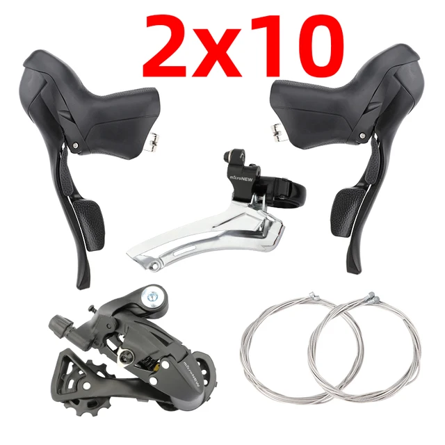 MicroNEW 2x10 Speed Groupset Road Bicycle Shifter Lever Rear Derailleur