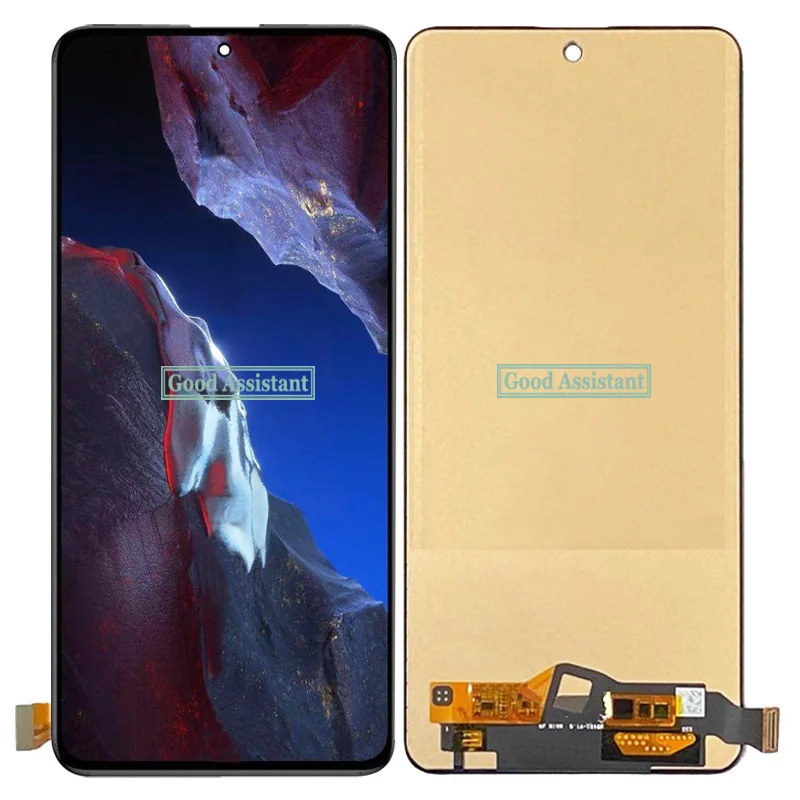 Xiaomi Poco f5 pro,23013pc75g用のシャーシ付き交換用LCDタッチ 