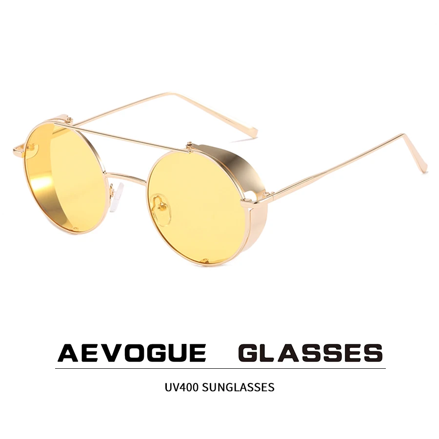 

AEVOGUE Shades Sunglasses Women Retro Sunglasses For Men Round Glasses Fashion Sunglasses Spectacles UV Metal Punk AE1276