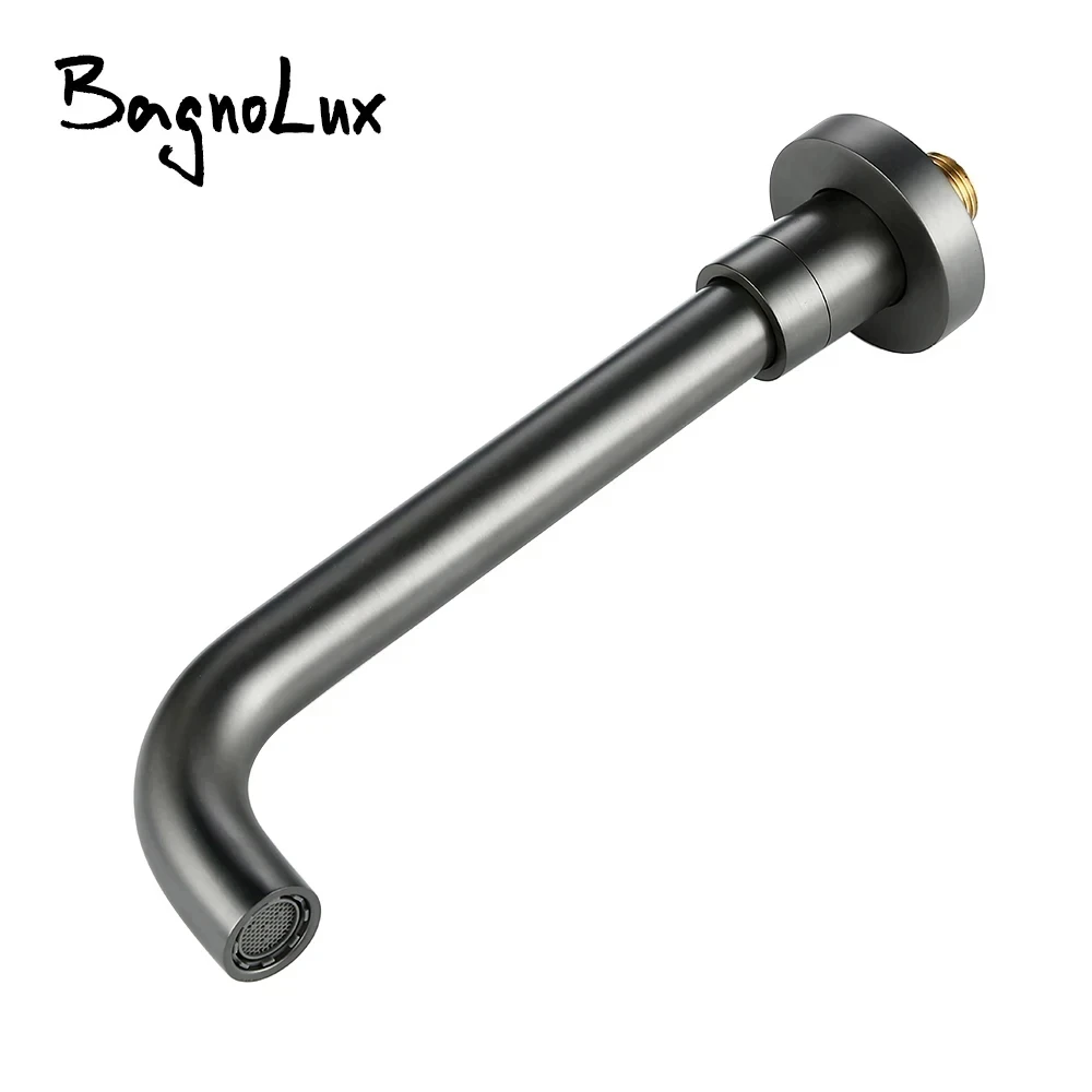Bathroom Faucet Water Tap Faucet Brushed Polished Chrome Stainless Steel Rose Gold Brass Round Bathtub Spout Basin Bathroom Faucet