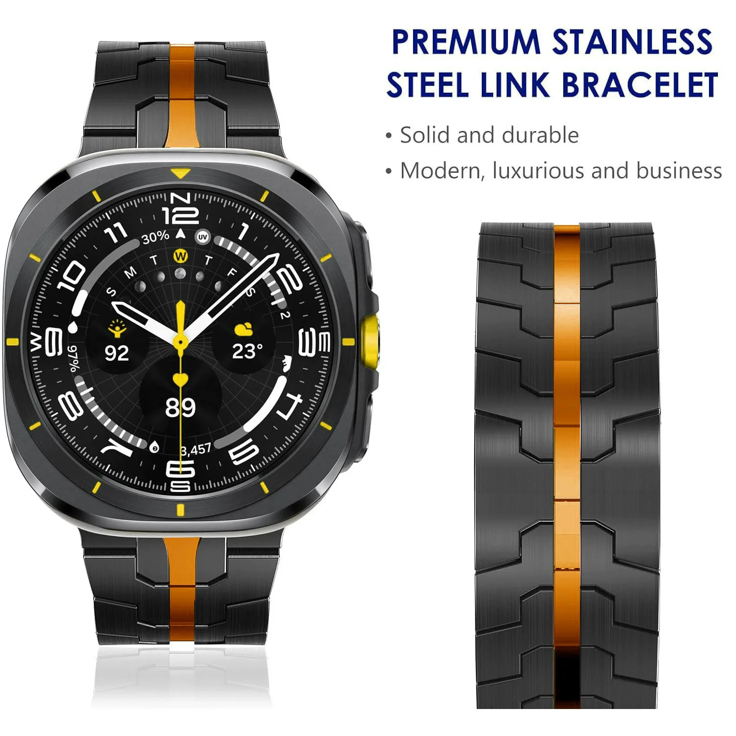 Luxury Titanium Stainless Steel Bracelet Strap
