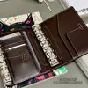 2 binders A7 notebook detachable loose-leaf dark brown notepad portable faux leather schedule planner，whith 80 pages 5