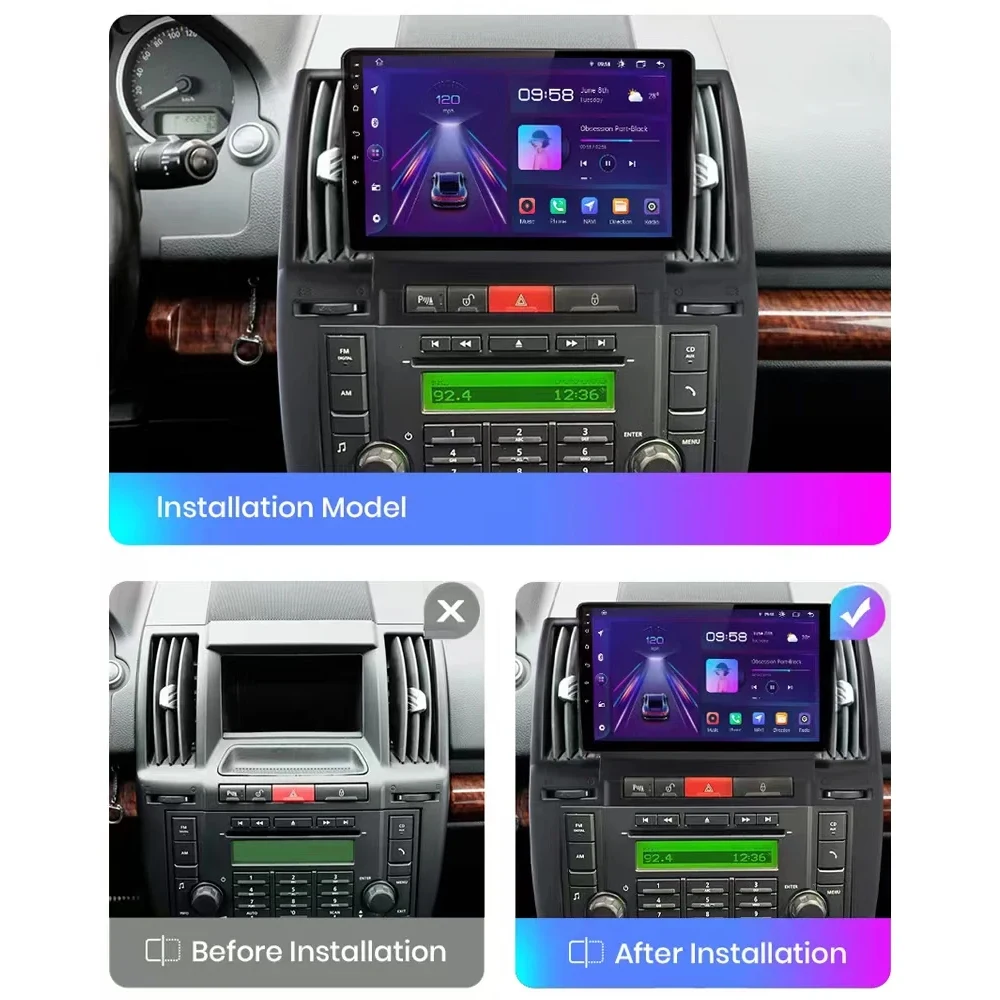Para Land Rover Freelander 2 2007-2012 Android 15 Carplay Auto pantalla Radio reproductor Multimedia Autoradio estéreo 2din unidad principal 2