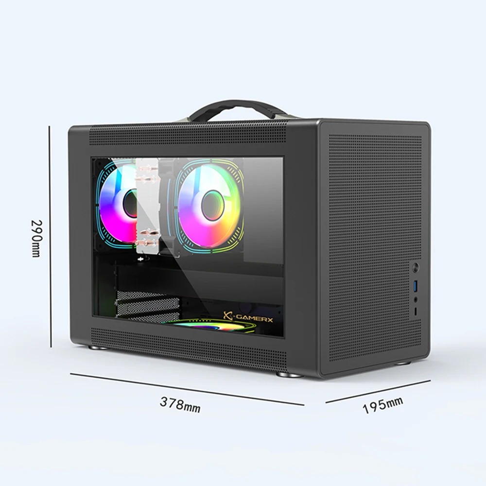 Power Train P60 Desktop MATX Case Handheld Portable Mesh Version PC Small Chassis Supports 350mm Graphics Card Type-C Interface pc case pc chassis computer chassis frame