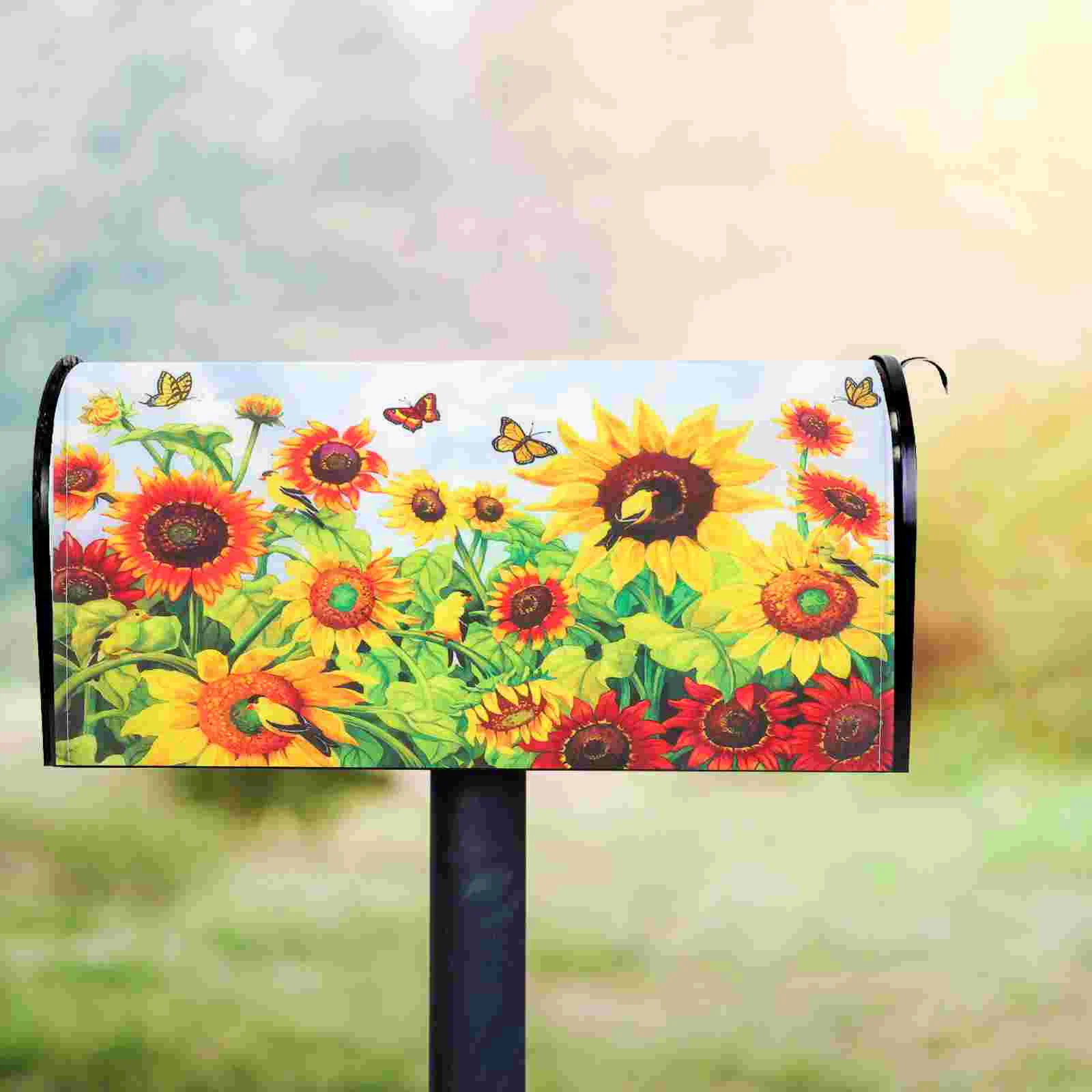 

Weather Resistance Decorate Mailbox Polyester Floral Covers Courtyard