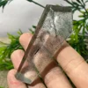 Crystal Natural Garden Black Hair Palm Quartz Free Form Stone Reiki Healing Mineral Specimen Home Stone Decoration Gift Energy 6