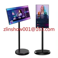 21.5 Inch Display Lcd Touch Screen Indoor Android 12 Advertising Digital Signage Portable Mobile Floor Standing Smart TV 1