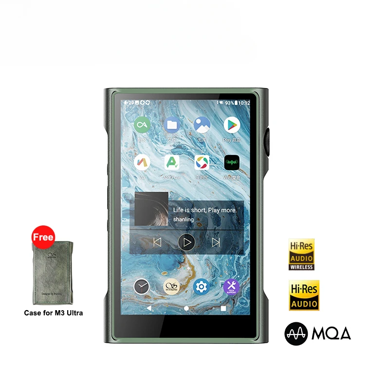 

SHANLING M3 Ultra Android10 MQA Portable HiFi Music Player MP3 Hi-Res Audio DAC AMP Dual ES9219C chips Bluetooth5.0 DSD256 M3U