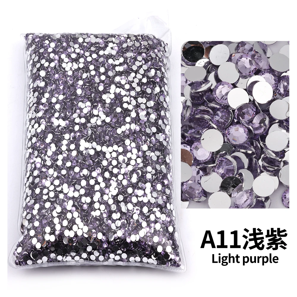 Variety Pack of Small Resin Rhinestones for Nail Art and DIY Crafts - Bulk Wholesale Flat Back Crystals