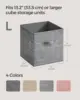 Storage Cubes,  Non-Woven Fabric Bins with Double Handles, Closet Organizers for Shelves, Foldable, for Clothes 4