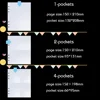 10 Pcs A5 6 Ring Binder Photo Album Double Sided Refill Back To Back Sleeves Budget Planner Notebook Page Protectors 4 pockets 4