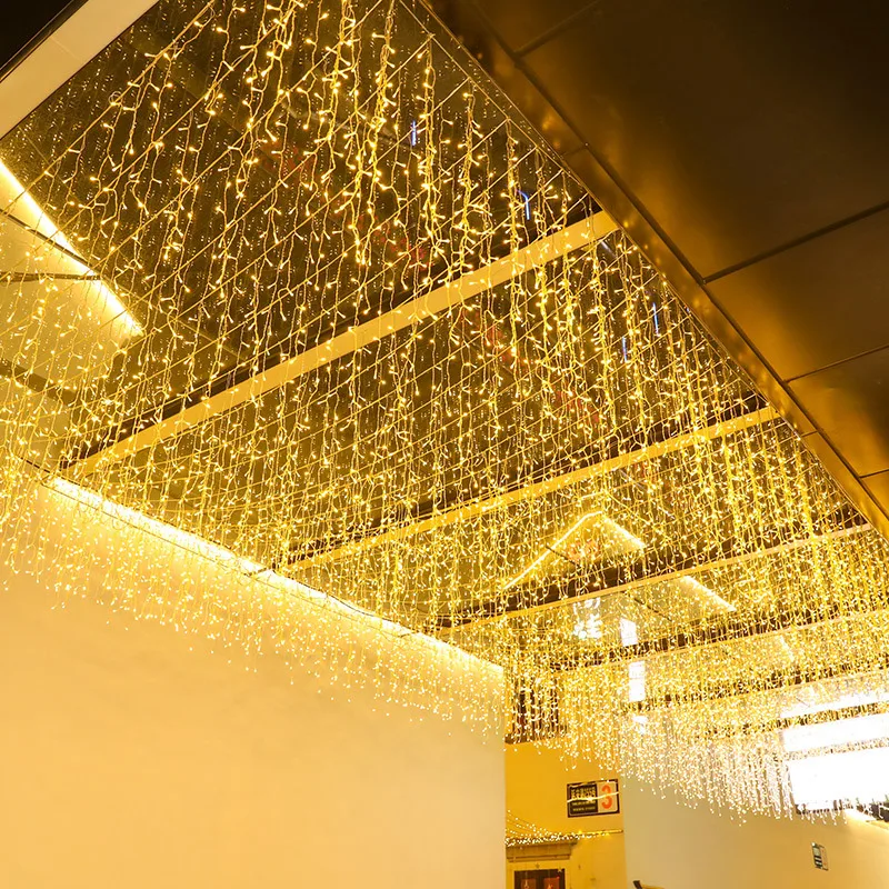 

LED Curtain Icicle String Light Droop 0.6-0.8m 220V EU Decorations for Home Eave Street Winter Decor Outdoor Christmas Garland