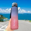 500ML/650ML/1000ML Large Capacity Sports Bottle Motivational Leak Proof Portable Reusable Plastic Cups Outdoor Travel Gym Jugs 4