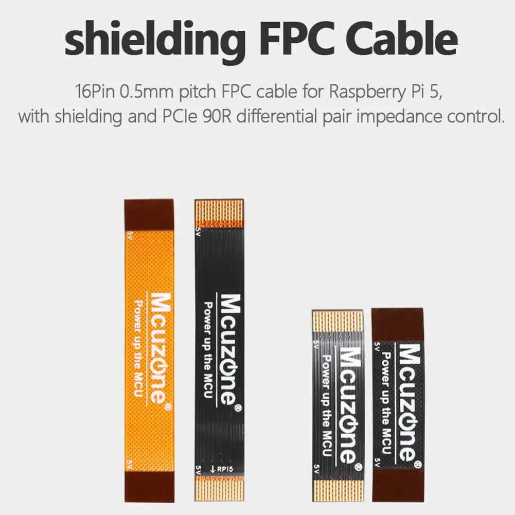 라즈베리 파이 5 용 PCIE 케이블, PCIE 90R 차동 임피던스 매칭, M.2 Nvme SSD 매칭, 16 핀, 0.5mm 간격