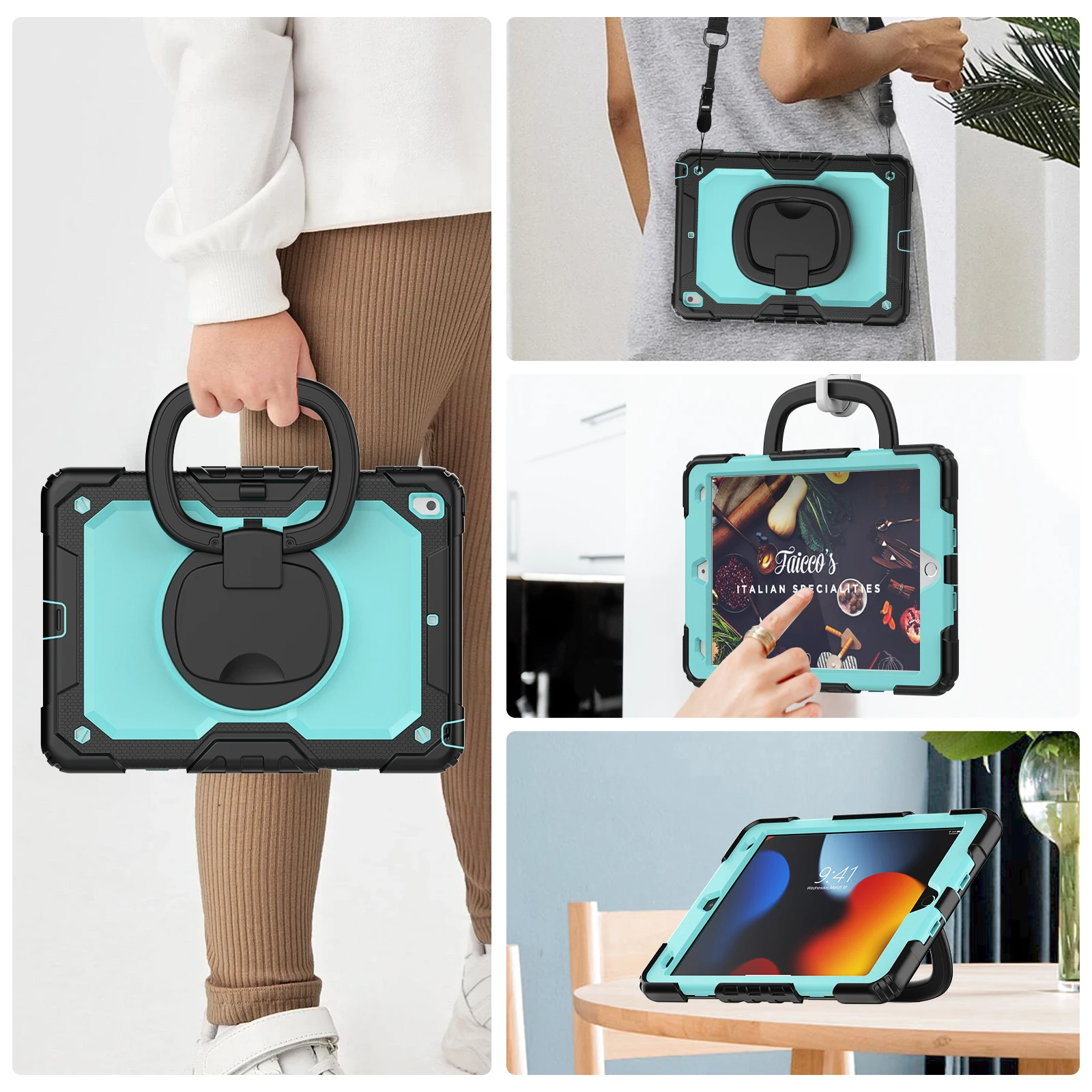 Heavy Duty Rugged Tablet Case with Kids Cover Protection