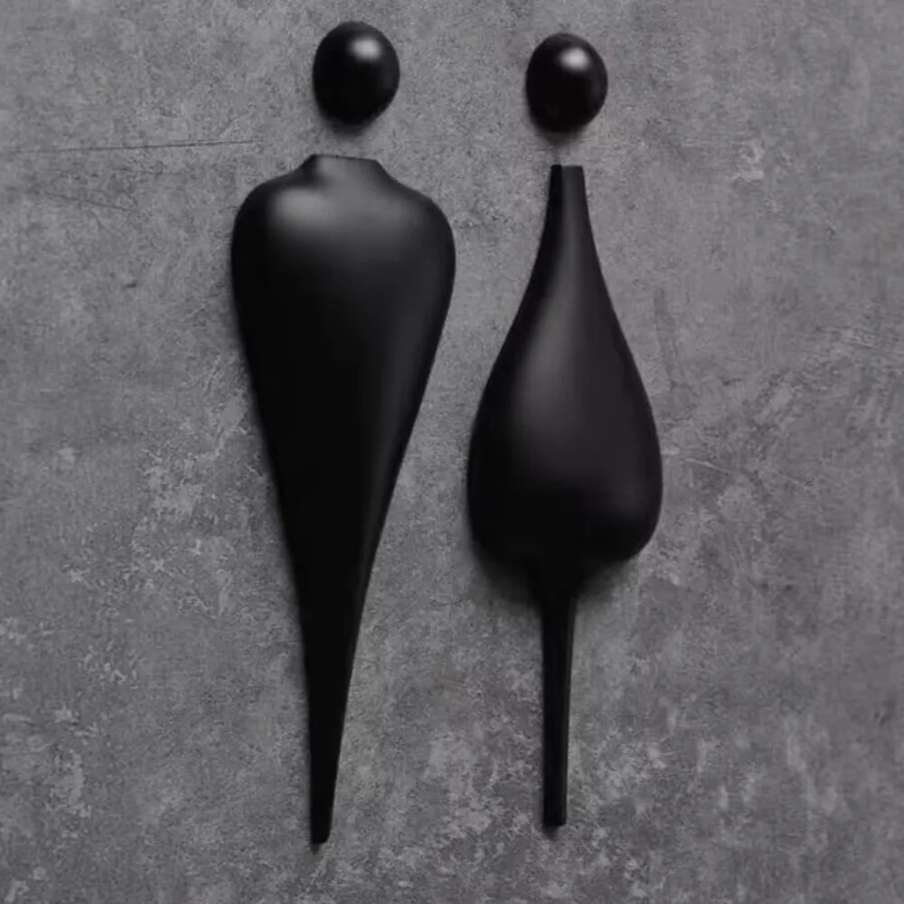 도어 사인 남성과 여성 화장실 사인 스타일 라운드 사인 간판 호텔 홈스테이 레스토랑 사무실 클럽 WC 사인