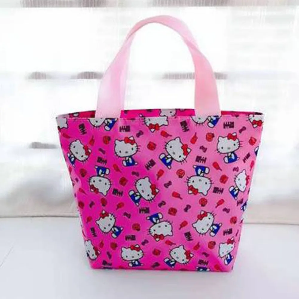 

New Sanrio anime hello kitty Mickey Mouse Gemini handbag cartoon Melody cinnamon waterproof storage bag tote bag lunch box bag