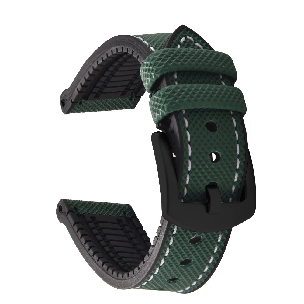 Waterproof Canvas Nylon Rubber Strap for Men's Accessories, Available in Multiple Sizes