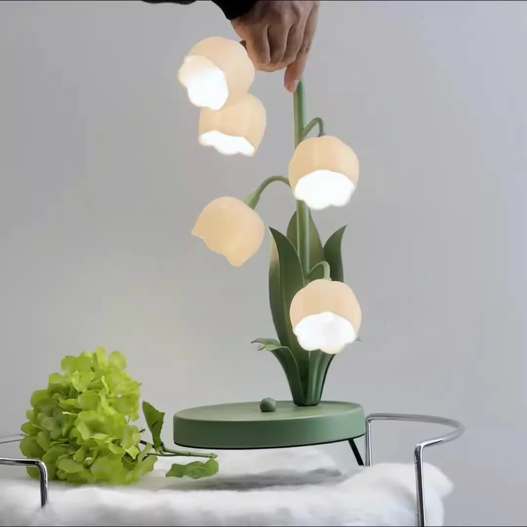 LED 빈티지 꽃 테이블 램프 장 책상 조명 창의적인 디자인 예술 장식 조명 침실 거실 서재용