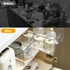 2Pcs/Set Storage Rack DIY Track Pullout Track Basket Pull Rail For Kitchen Household Accessories Storage Creative Slides-A97Q 2