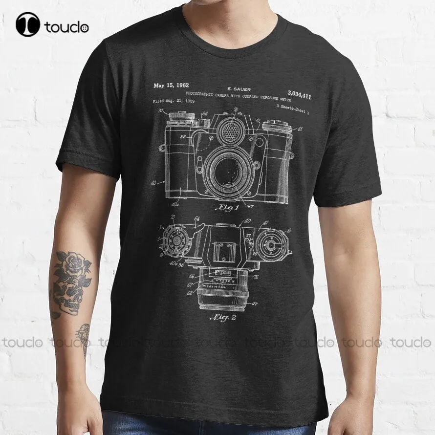 E Sauer Camera Patent Projects Contarex I Trending T-Shirt Magliette Personalizzate Per Uomo Moda Creativa Per Il Tempo Libero Magliette Divertenti Te