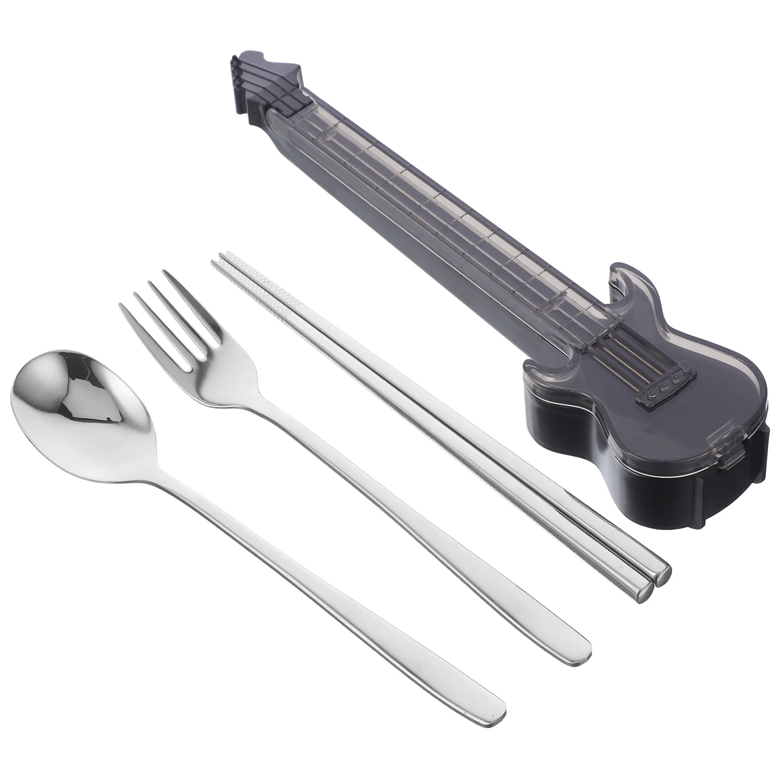 

Stainless Steel Silverware Travel Fork Spoon Forks and Spoons Only Case Reusable with Lunch Chopstick Utensils