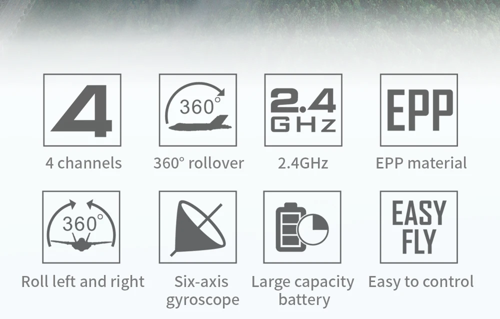 kF605 Polystyrene Glider Rc Plane Gyroscope - 2.4G 4CH 6Axis Rollover Airplane Remote Control Aircraft Electric Drone Helicopter Jet Toy 10 kF605 Polystyrene Glider Rc Plane Gyroscope, kF605 Polysty