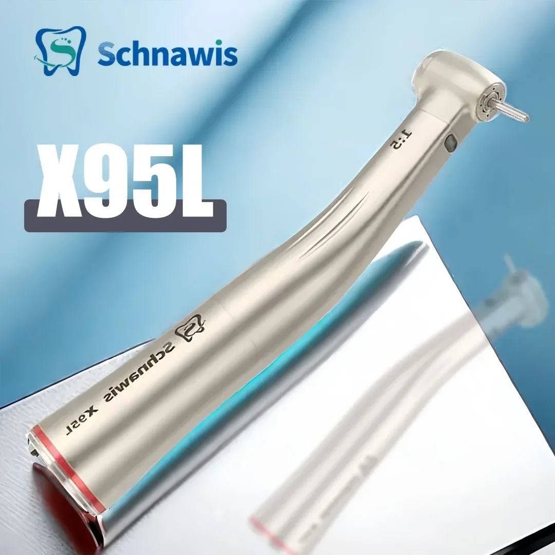 NSK Push Button 1:5 Dental Contrangolo Aumenta Velocità Manipolo Mini Testa Ti Max X95L Spray Acqua Interno Anello Rosso_voghion.com