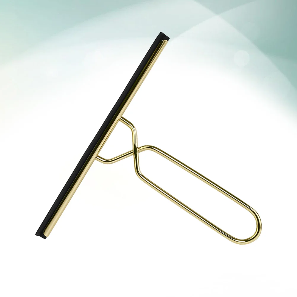 Shower Squeegee Deluxe 304 Stainless Steel Wiper Scraper for Bathroom Shower Glass Door Mirror Windows Tiles (Golden)