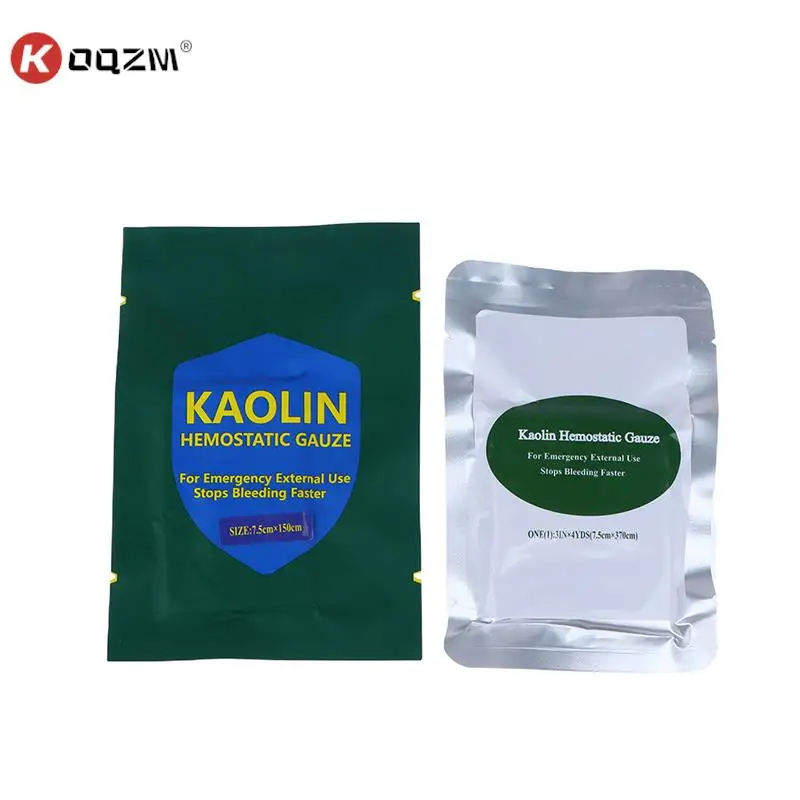 

Hemostatic Kaolin Gauze For Tactical Emergency Trauma Soluble Combat Military First Aid Kit Medical Wound Dressing Accessories