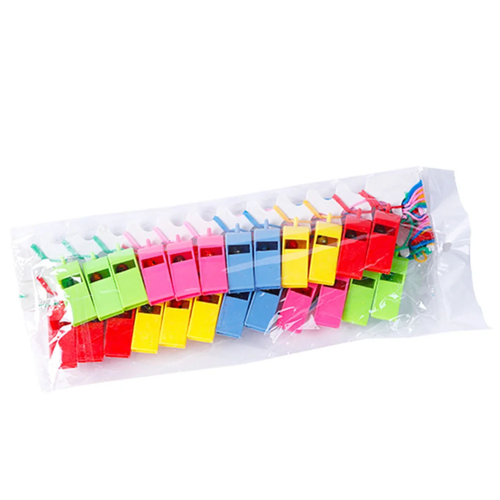 

24 Pcs Whistle Colorful Children Whistles Outdoor Playset Hanging Multi-function Racing for Sports Cheering Referee