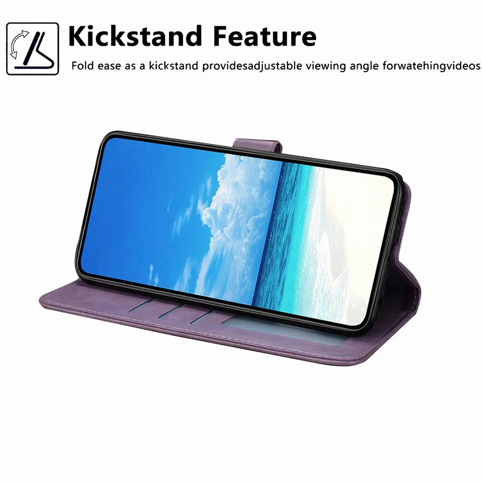Stylish Women's and Kids' Leather Wallet Phone Case