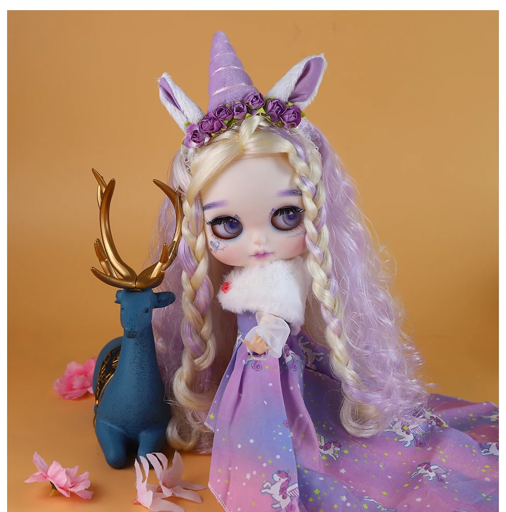 Barbara – Premium Custom Neo Blythe Doll with Multi-Color Hair, White Skin & Matte Cute Face 14