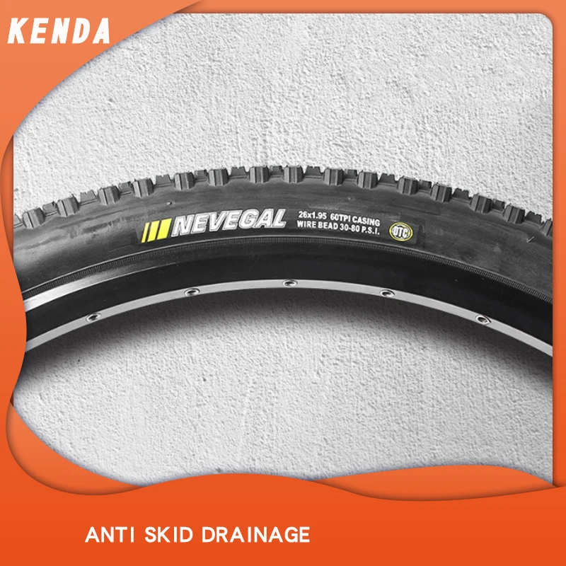 KENDA-K1010 MTB Mountain Folding Bike Tire, BMX Bicycle Tire, 50-559, 26x1.95 Steel Wire, 60TPI