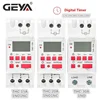 GEYA THC 15A 20A 30A Time Switch Weekly Programmable DIN Rail LCD Digital Timer Switch ACDC 12V 24V 110V 220V 240V 4