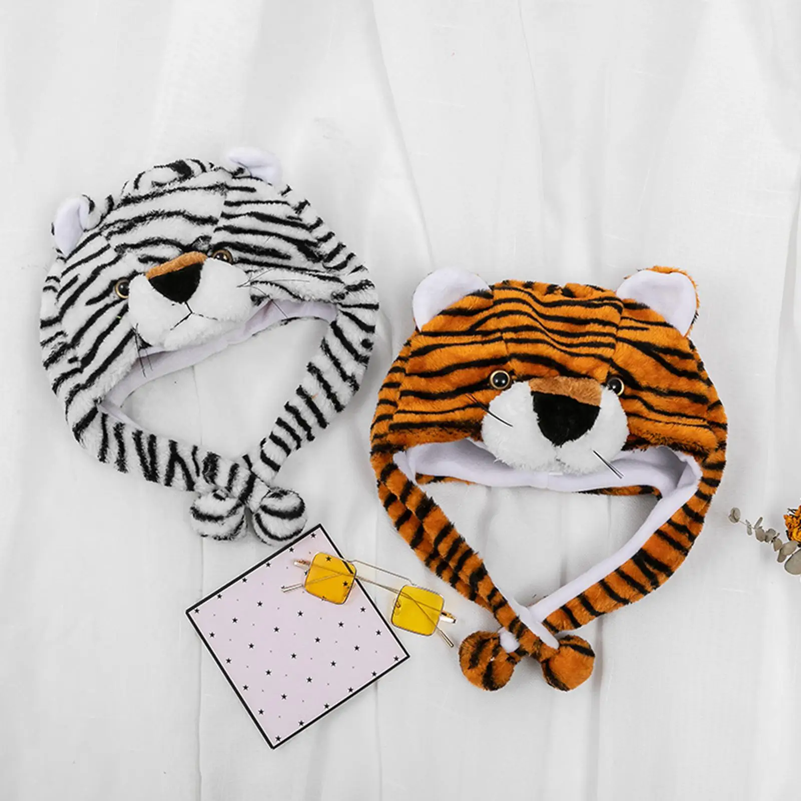 Animal Hats Headgear Stuffed Cap Photo Props Silly Hat Cute Cosplay Costume Accessories for Carnival Dress up Birthday Girls