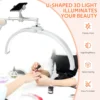 DianaBeauty Half Moon Light Rotating Cantilever U Shaped Fill Light for Nail Desk Foldable Table Lamp for Nail Art Manicure Use 2