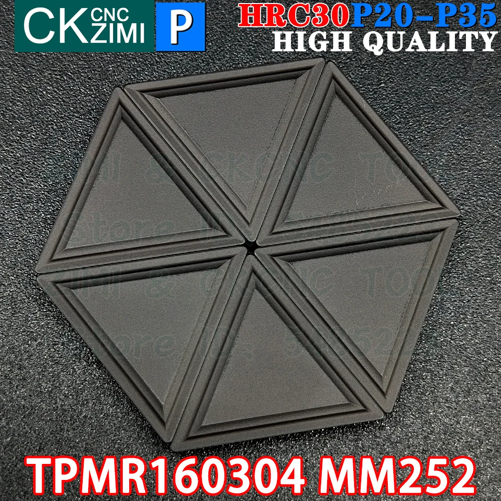 

TPMR160304 MM252 TPMR 160304 MM252 Carbide Inserts Milling Inserts Tool TPMR1603 CNC Indexable Cutting Turning Cutter Lathe Tool