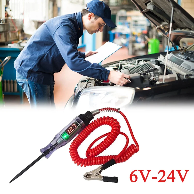 Car Truck Voltage Circuit Tester Pen With Digital Display Automobile