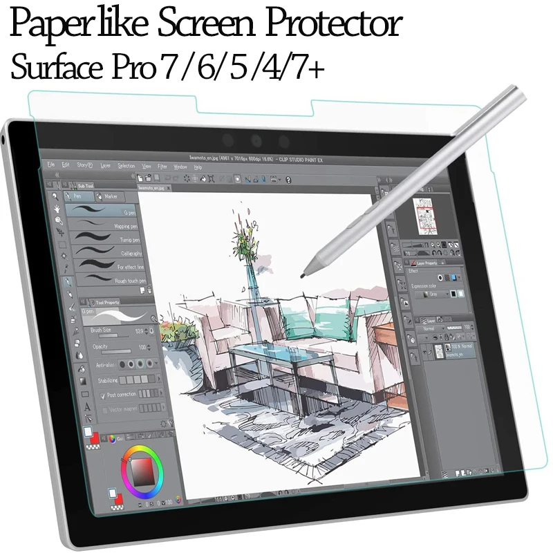 Paperlike Screen Protector for Microsoft Surface Pro 7 6 5 4 7+ accessories Paper Film Surface Pro 7 Matte Soft Glass Book laptop Surface Pro7 - AliExpress