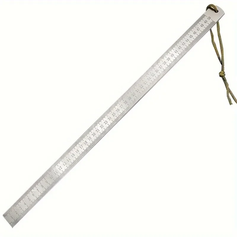 20-Inch Dual-Scale Stainless Steel Ruler Durable Thickened Quenched Steel with Random Lanyard Style Drawing & Measuring stainless steel ruler ruler set drawing ruler metal ruler straight ruler