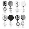 1pcs Retractable Badge Reel ID Card Lanyard Name Tag Metal Key Chain Ring Belt Clip Pull Keyring Id Badge Holder Badge Clip 1