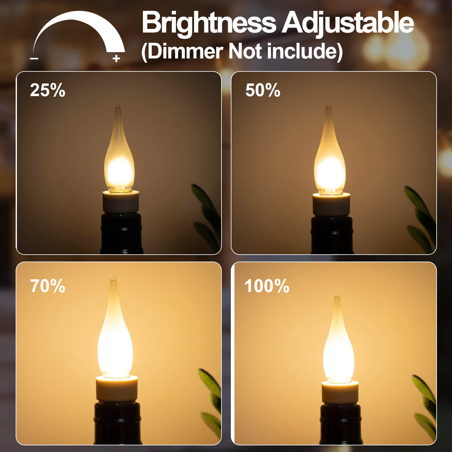 Description Picture 6 of itemCandle Lamp C7 Led Bulb E14 220V C22 E12 110V Warm White 2W 1W Pendant Chandelier Indoor Outdoor Street gGarland Christmas Light