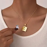 Collier médaillon Photo personnalisé, enveloppe, pendentif en forme de lettre d'amour pour femmes, pendentif Photo personnalisé, cadeaux 2 Collier médaillon Photo personnalisé, enveloppe, pendentif en forme de lettre d'amour pour femmes, pendentif Photo personnalisé, cadeaux 2
